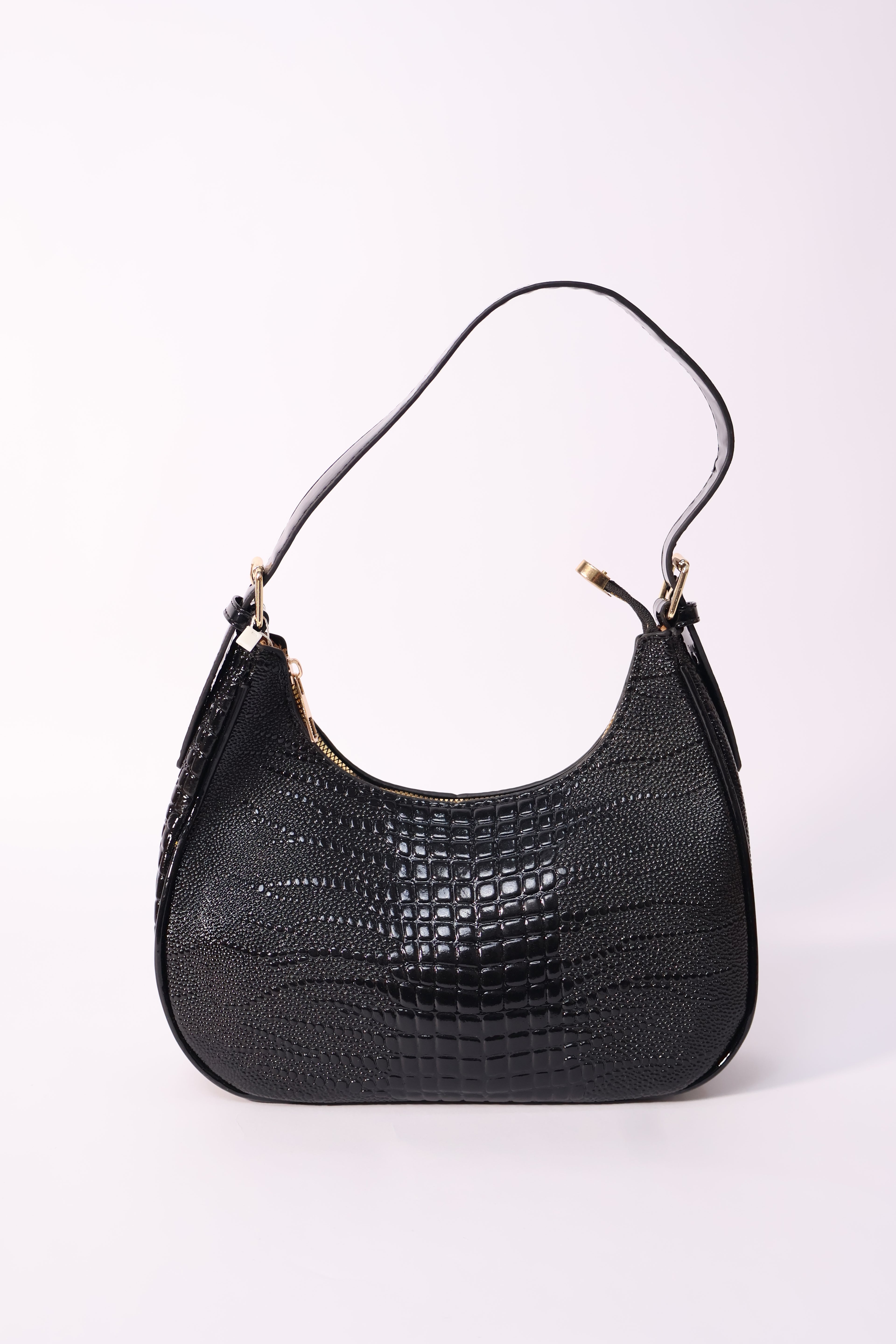 Bolso Hobo Textura Croco