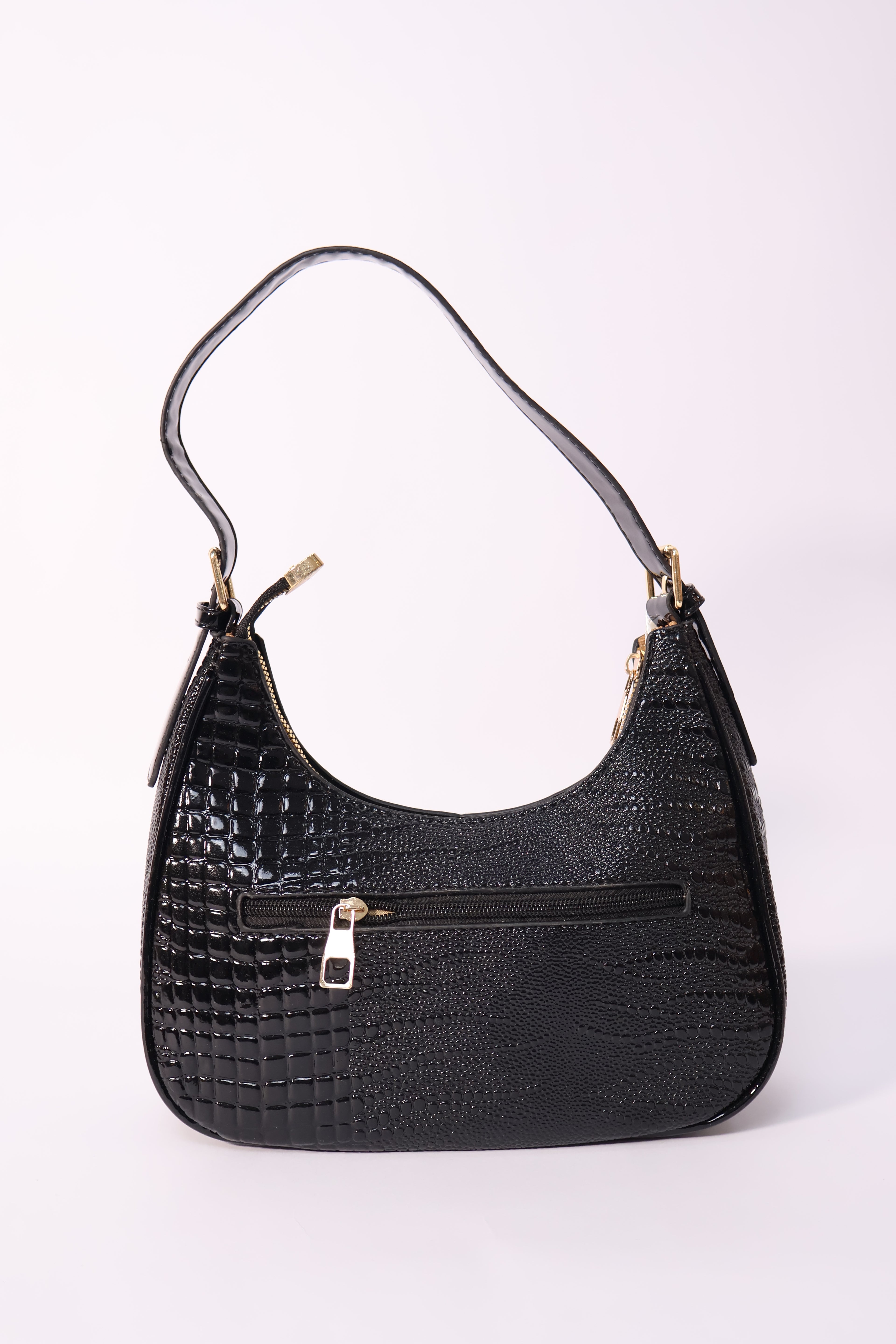 Bolso Hobo Textura Croco