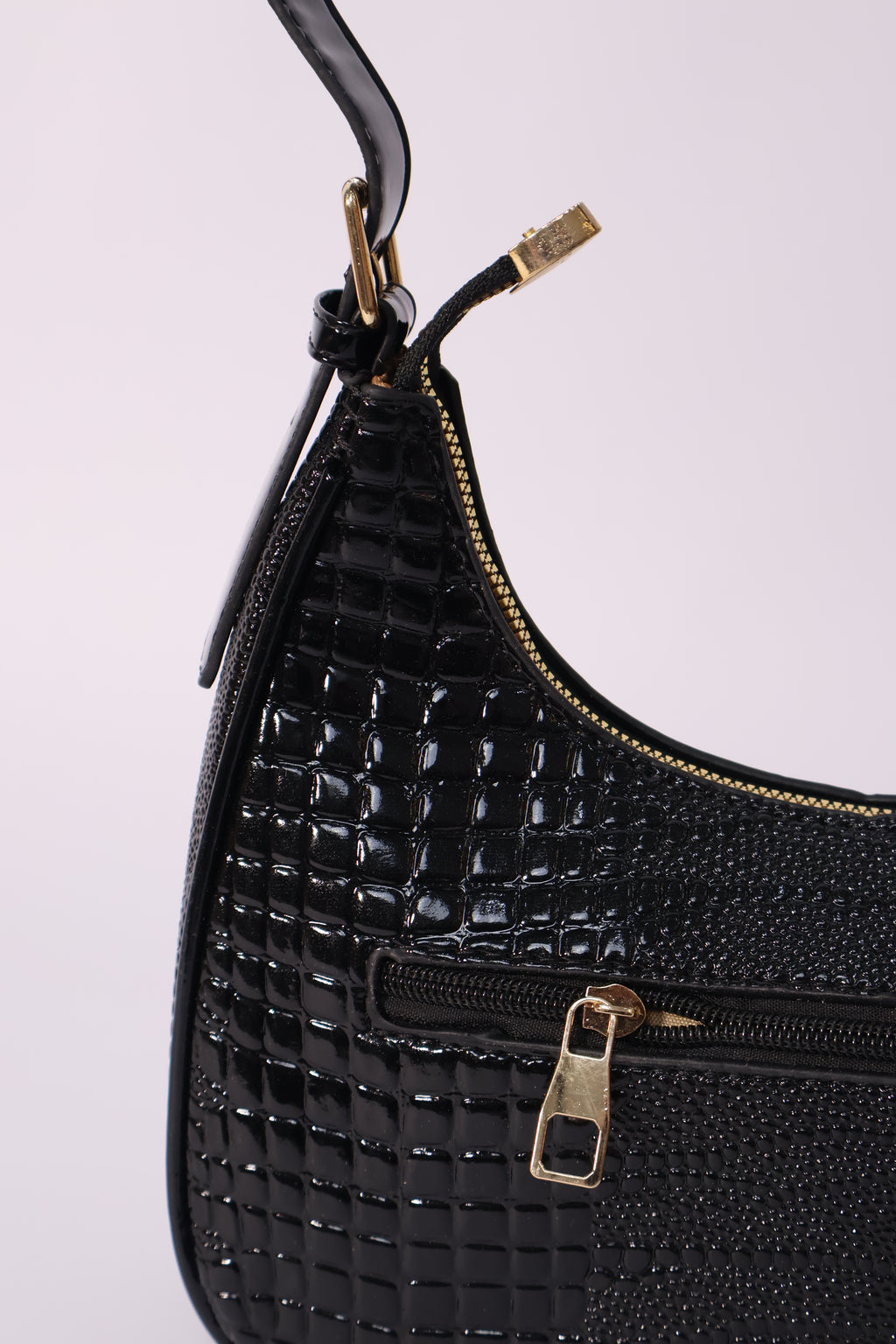 Bolso Hobo Textura Croco