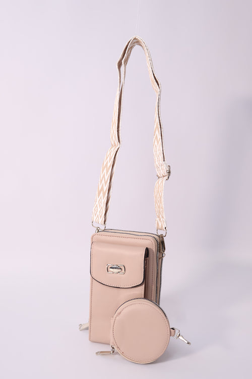 Bolso Crossbody Porta Celular para Mujer con Monedero y Correa Ajustable
