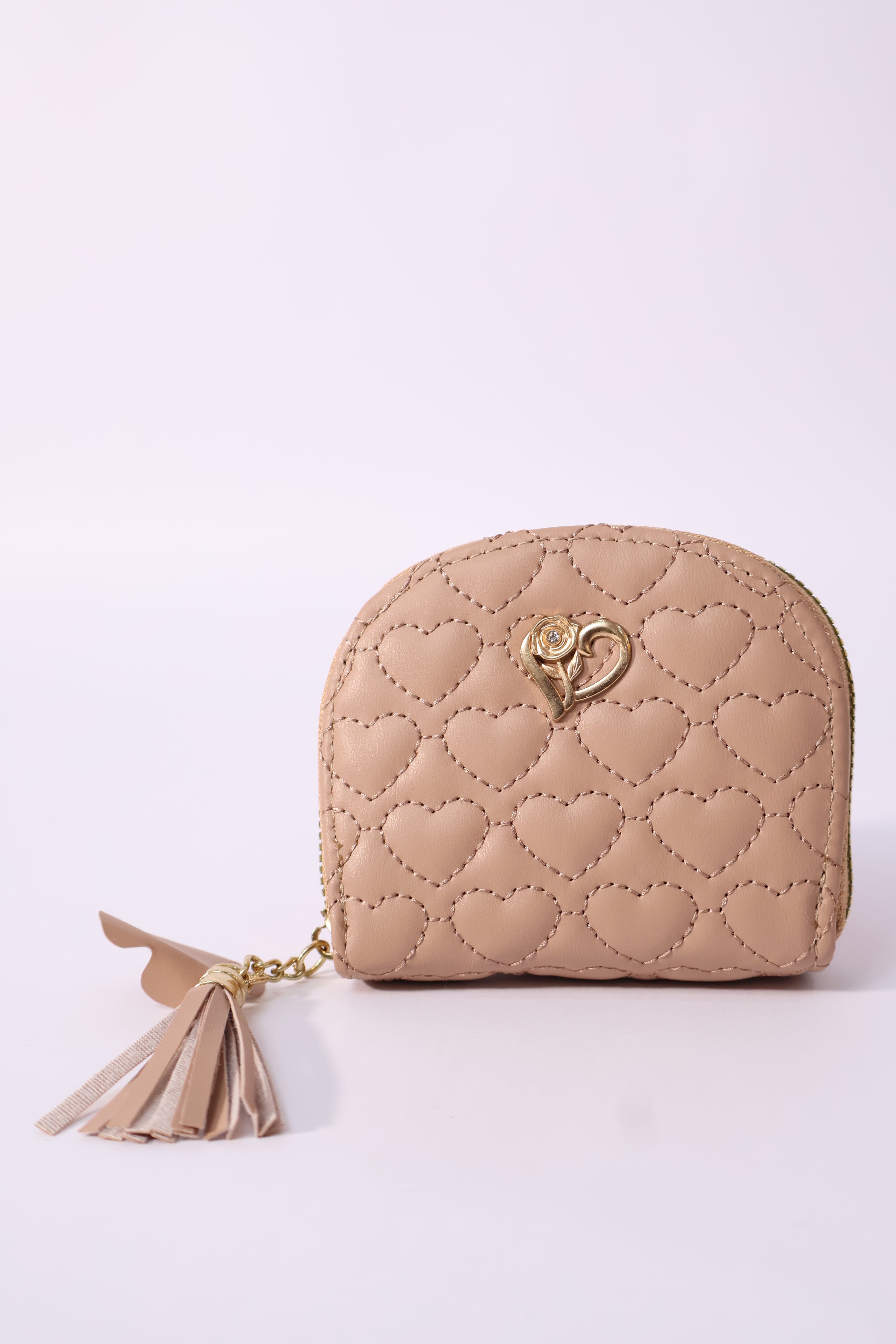 Monedero Pequeño para Mujer con Diseño de Corazones